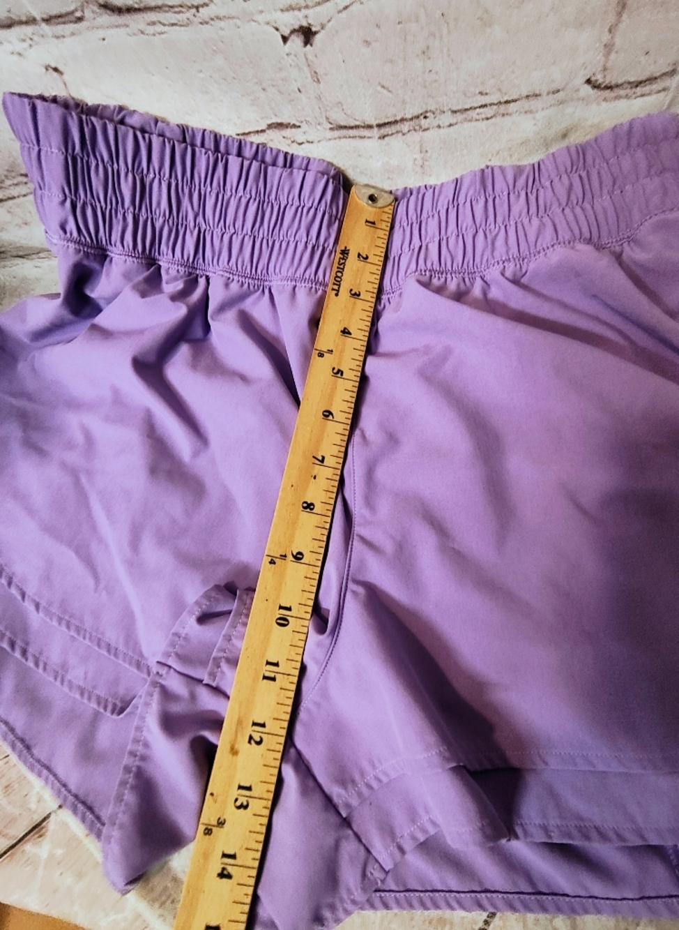Calia Step Up Women's Shorts Lavender Purple Petal High Rise Shorts L - Picture 8 of 12